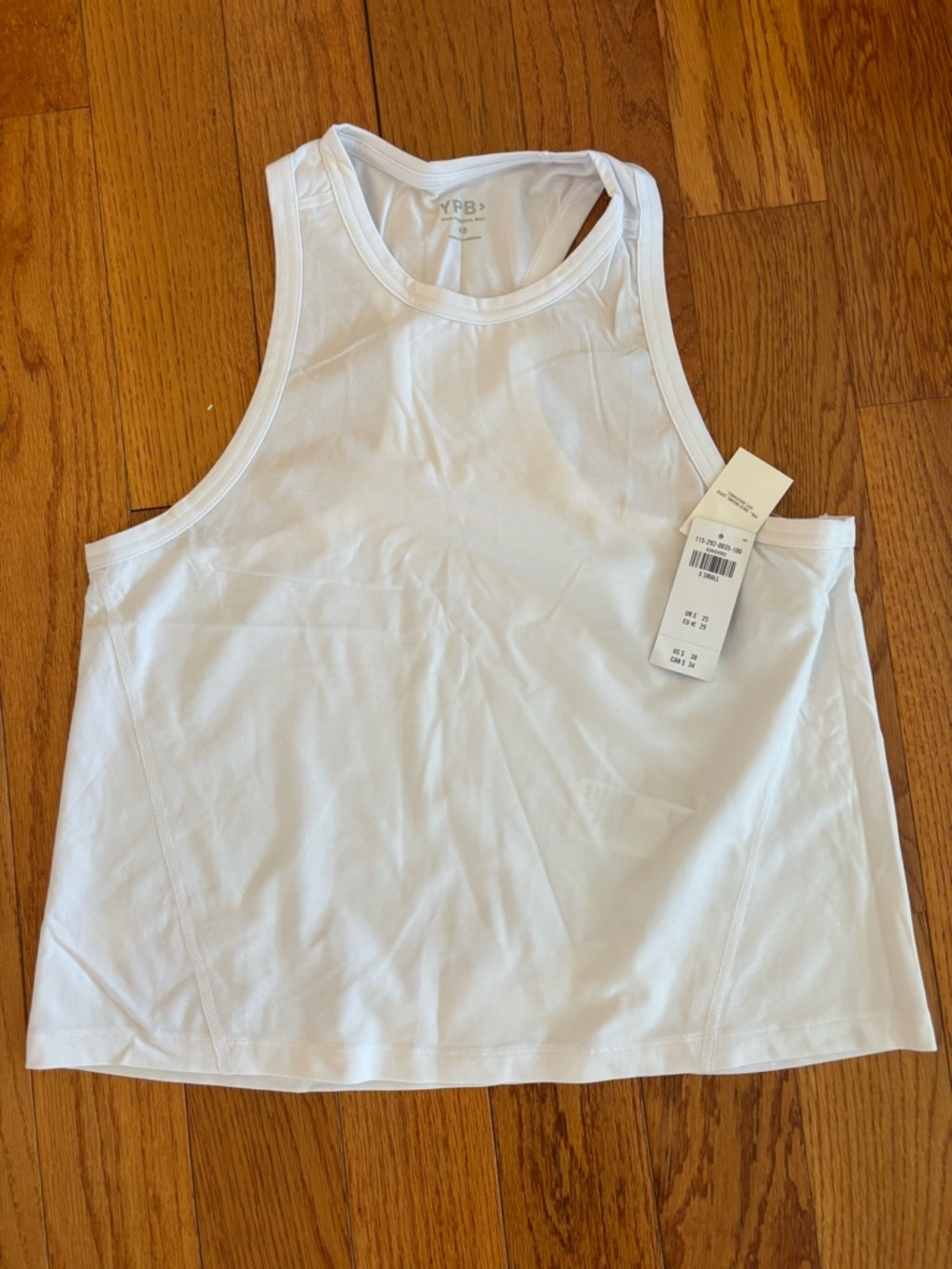 Abercrombie & Fitch YPB White cropped workout top